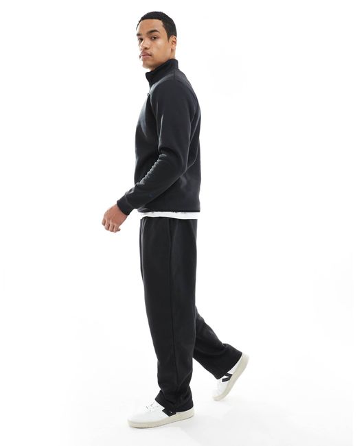 Brave Soul Black Wide Leg Sweatpants With Drawstring Waist for men