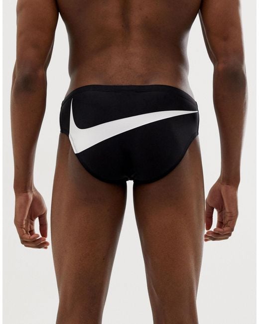 Nike Black Exclusive Big Swoosh Trunks for men