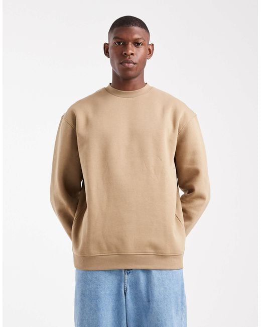 ASOS Blue Essentials Relaxed Fit Sweatshirt for men