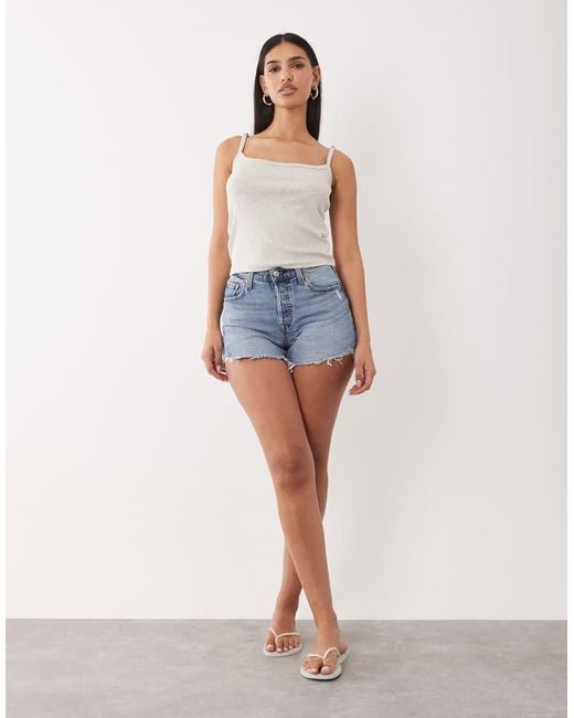 Levi's Blue 501 Hourglass Denim Shorts
