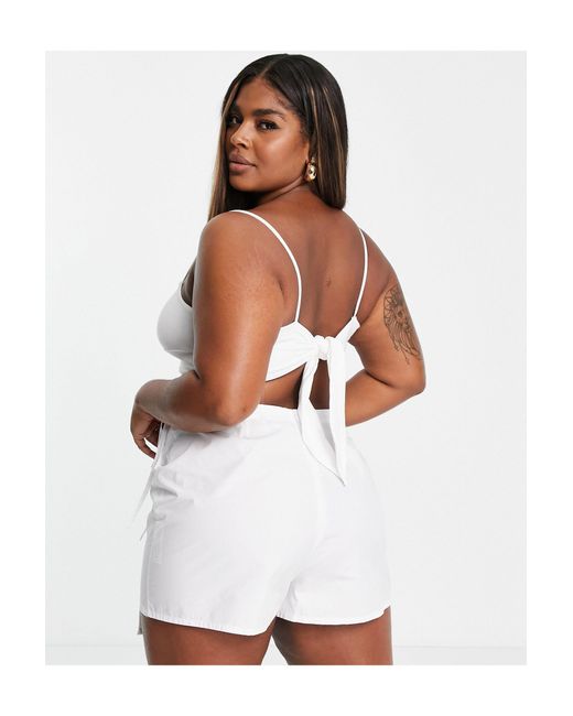 Falda pantalón cruzada rosa de tiro bajo y efecto cuero de ASOS DESIGN -  GLAMI.es