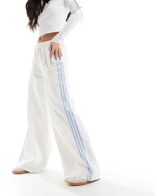 Adidas Originals White Three Stripe Track Pants