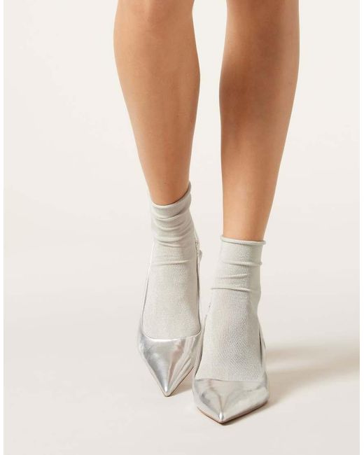 Calzedonia White Glitter Socks
