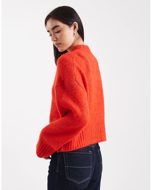 ASOS Red Edge To Edge Cardigan