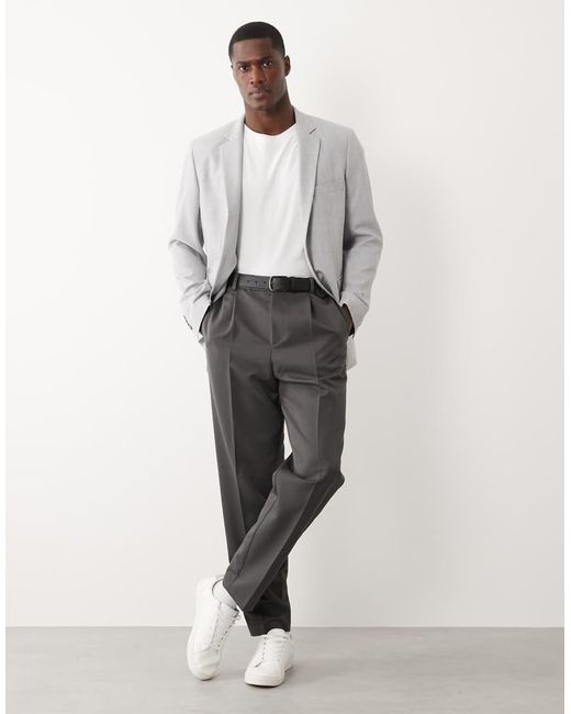 Mango Gray Paris Super Slim Fit Suit Blazer Co-ord for men