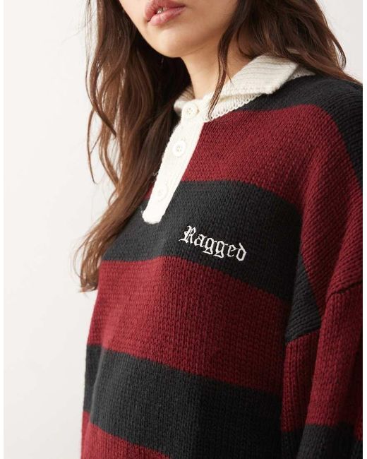 The Ragged Priest Red Trophy Polo Knit