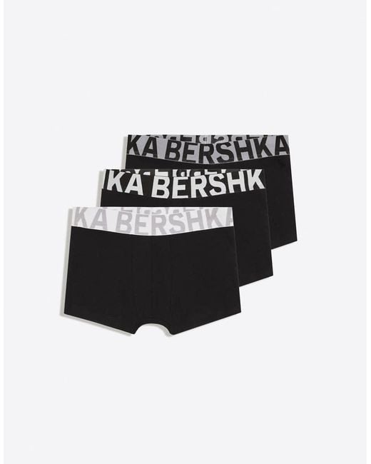 Bershka Green 3-Pack Of Wide-Waistband Boxers for men