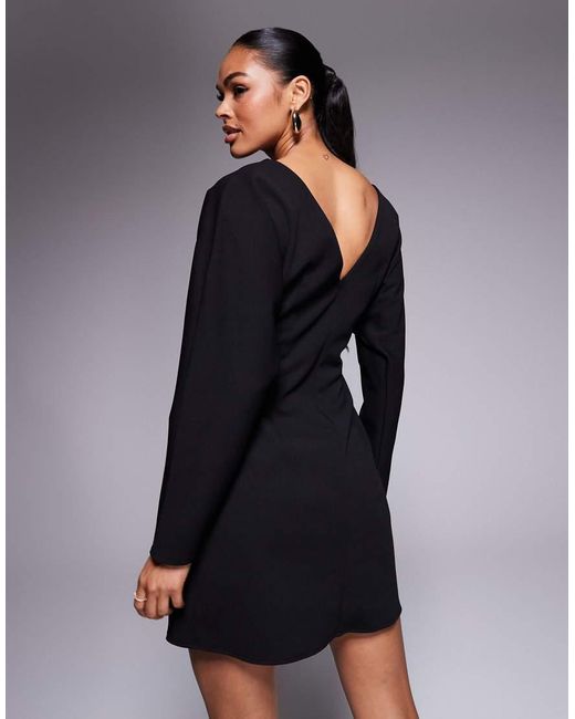 ASOS Black Cocoon Sleeve Mini Dress With Hardware