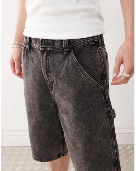 Vans – drill chore – locker geschnittene jeansshorts in Natural für Herren