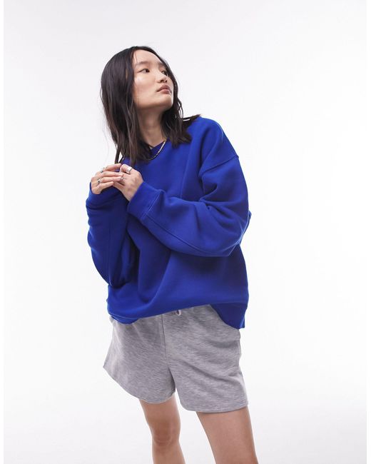 TOPSHOP Blue – hochwertiges sweatshirt