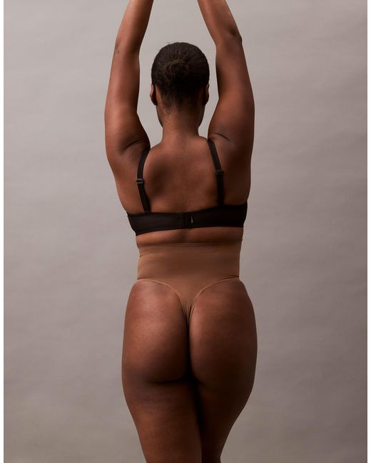 Calvin Klein Brown Shapewear-String Mit Hoher Bundhöhe