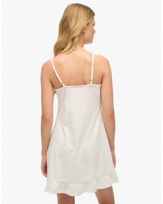Superdry Natural Lace Button Through Cami Dress