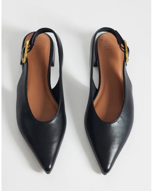 ASOS Black Leonora Slingback Ballet