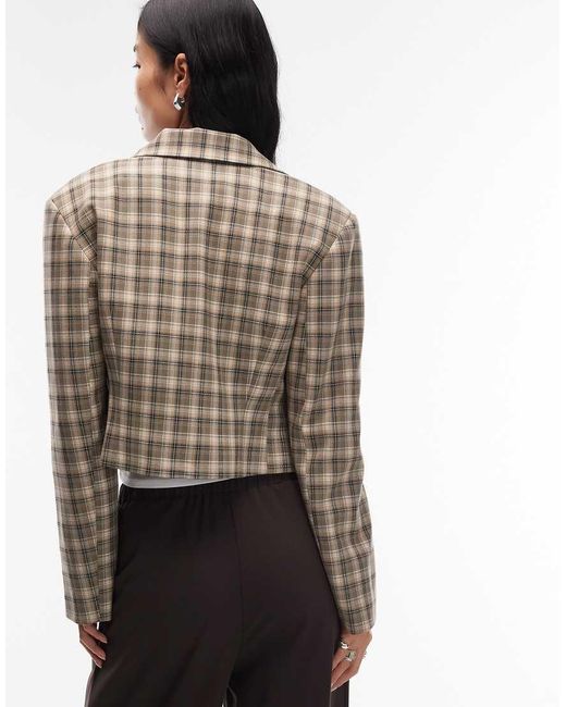 ASOS Gray Neat Fit Cropped Collared Jacket
