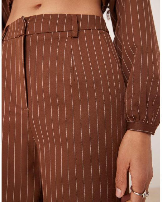 Glamorous Brown Poplin Pull On Trouser