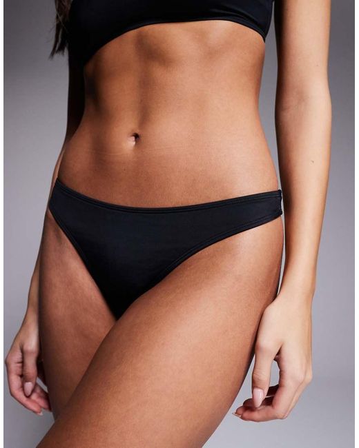ASOS Black Maya Classic Thong Bikini Bottoms