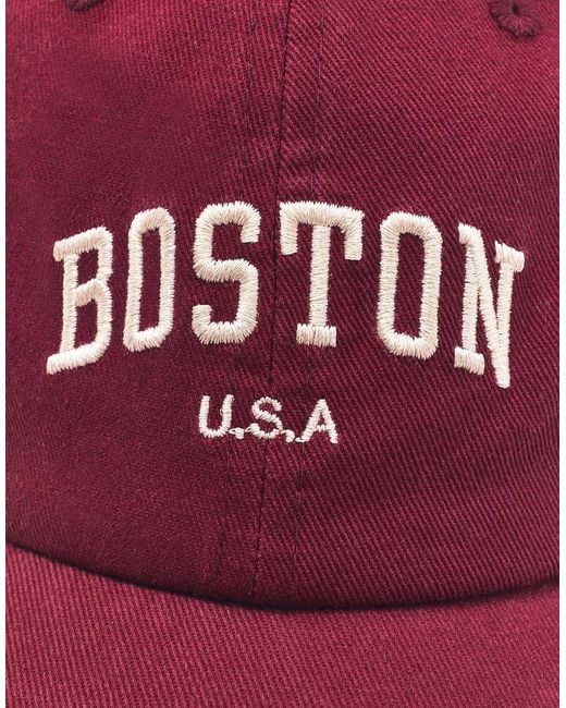 Pull&Bear Boston Embroidered Cap
