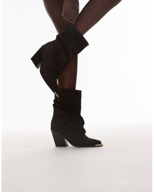 Bronx Black – new-kole – ankle-boots aus kaffeeem wildleder mit weichem, mittelhohem schaft