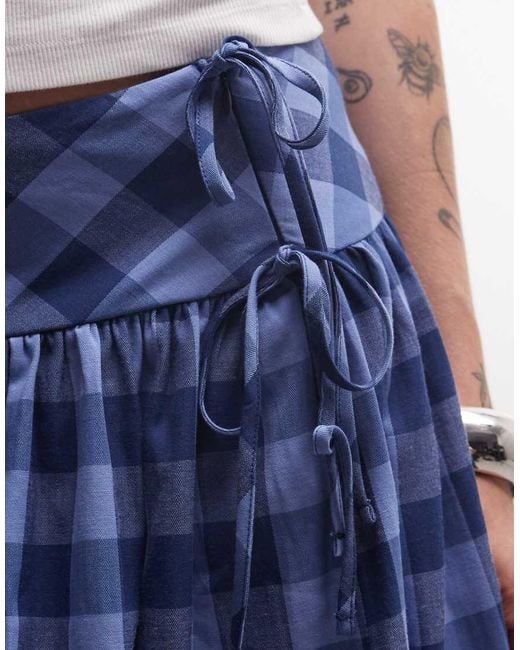 Collusion Blue Drop Waist Maxi Skirt