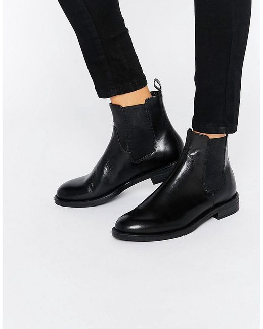Vagabond Amina Black Leather Chelsea Boots