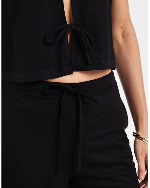 Pantalones Negros Sin Cierres De Pernera Ancha De (Parte De Un Conjunto) ONLY de color Blue