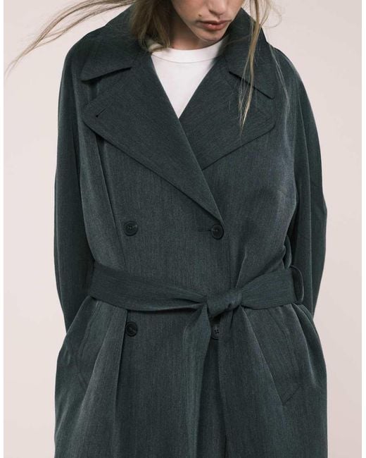 ASOS Blue Soft Tailored Trench