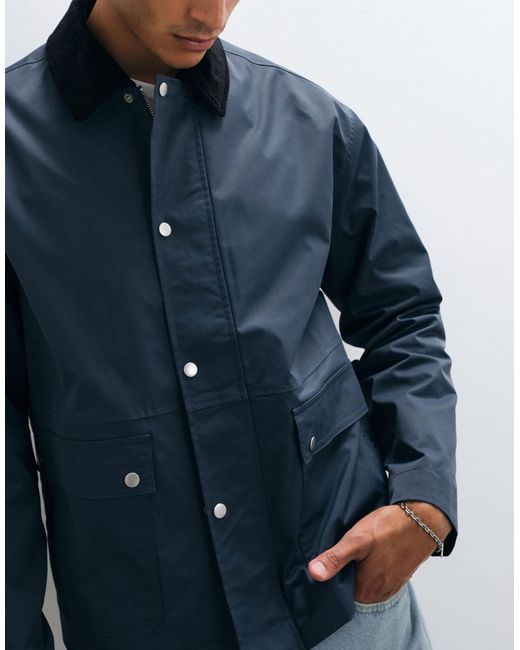 ASOS Blue Oversized Barn Jacket for men
