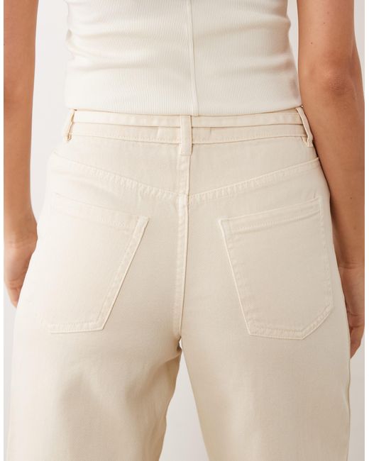 Jean barrel - écru Threadbare en coloris Natural