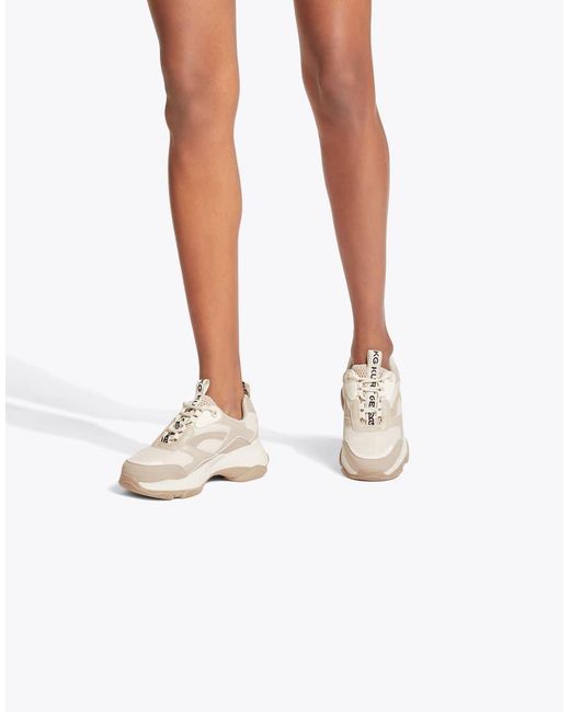 KG by Kurt Geiger White Lila Lace Up Trainers