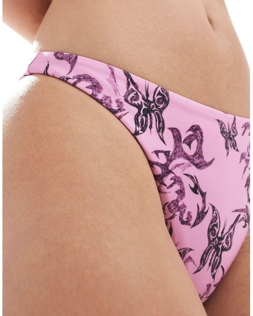 Weekday Pink Ava Brazilian Bikini Bottom