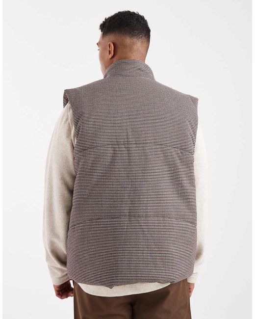 ASOS Gray Puffer Gilet for men