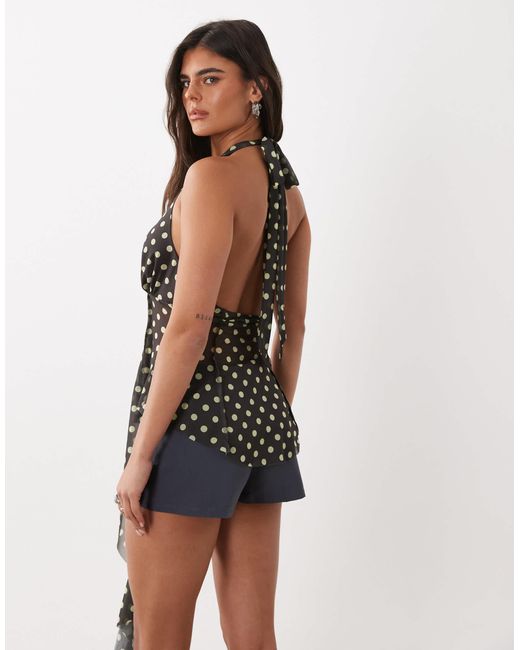 ASOS Natural Asymetric Split From Halter