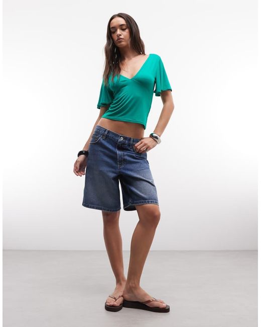 Collusion Blue Batwing Top