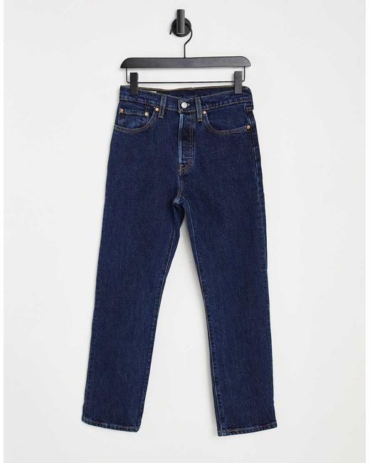 Vaqueros Azul Añil De Corte Recto Capri Y Talle Alto 501 De Levi's de color Blue