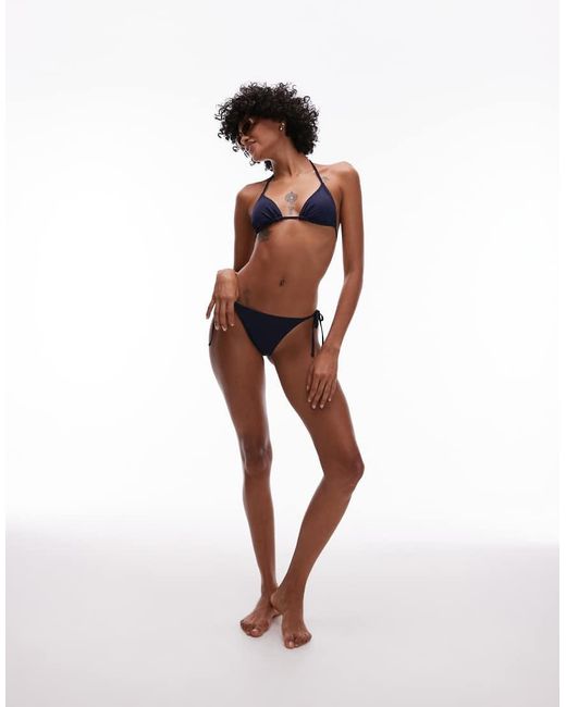 ARKET Blue Mix & Match Tie Tanga Bikini Bottom