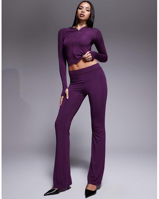 I.AM.GIA Purple Blare Logo Back Print Contrast Stitch Track Pant Co-ord