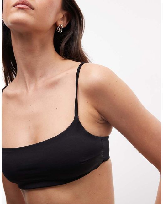 Weekday Black Mix And Match Square Neck Bikini Top