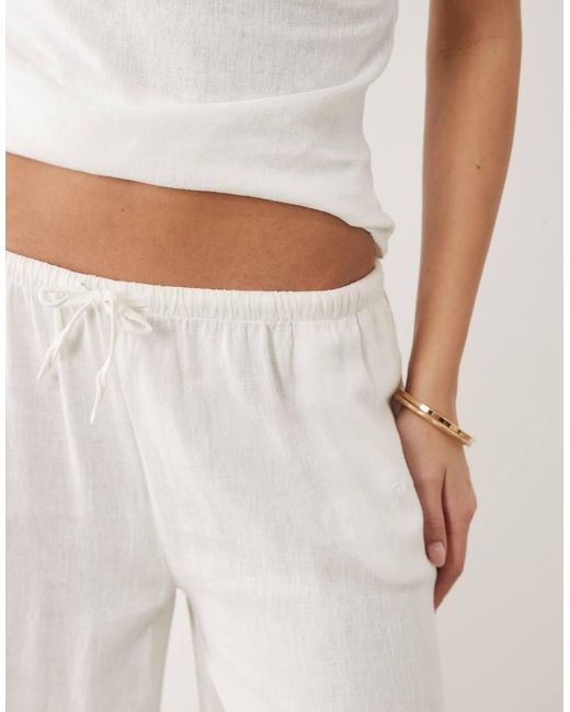 Tala Natural Resort Wide Leg Linen Trousers