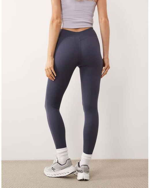 Gina Tricot Blue V-back High Waist Yoga leggings