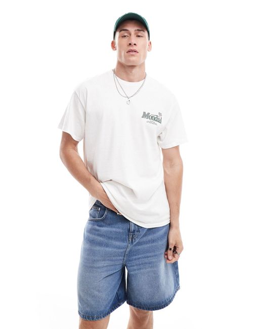 ASOS White Relaxed T-shirt With Sporty Back Print for men
