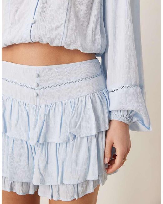 ASOS Short Met Ruches in het Natural