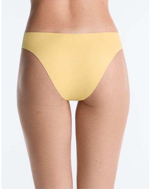 Oysho Blue 5 Laser-Cut Invisible Polyamide Blend V-Cut Bikini Briefs
