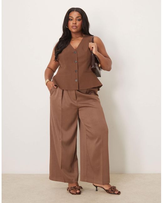 ASOS Brown Curve – elegante, knöchellange hose