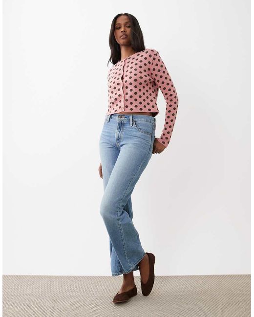 ASOS Red Knitted Cropped Cardigan