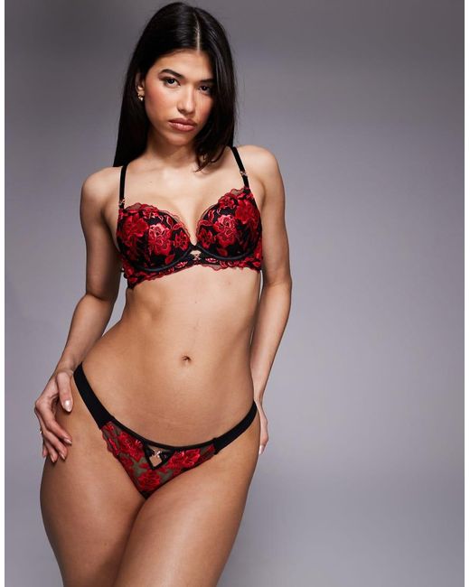 Ann Summers Red Endless Attraction Padded Plunge Bra