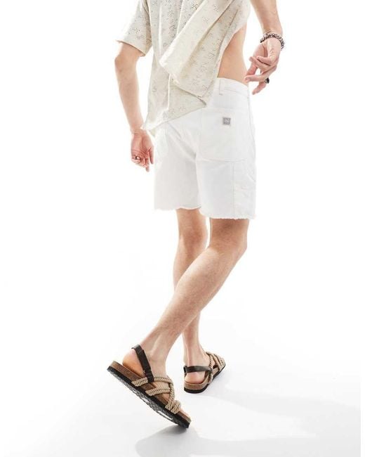 Polo Ralph Lauren White Relaxed Fit Carpenter Shorts for men