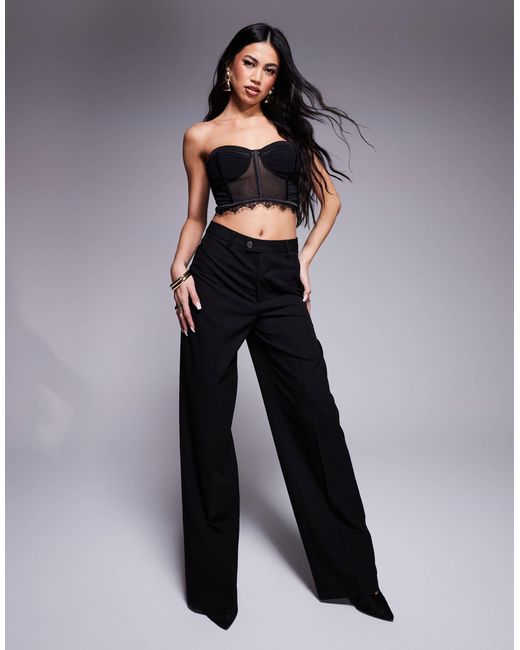 ASOS Black Asos X The Sourced Collection Co-ord Mesh Corset