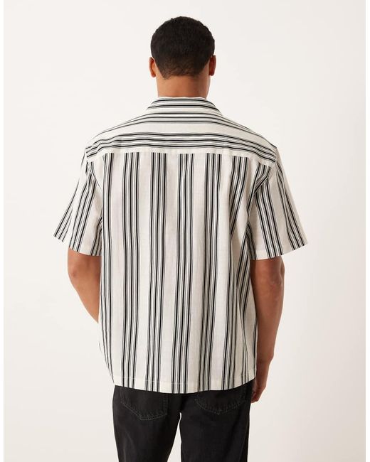ASOS Ruimvallend Gestreept Overhemd Met Reverskraag in het Multicolor voor heren