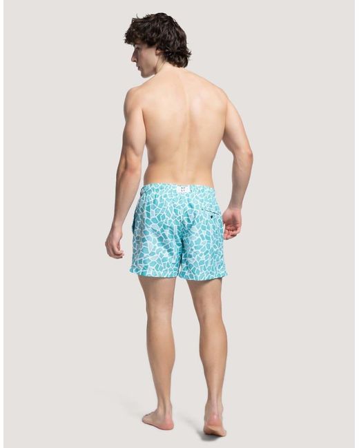Apreslife Blue Mosaic Swim Shorts for men