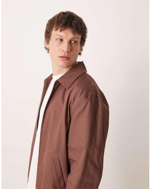 ASOS Brown Herringbone Jacket for men